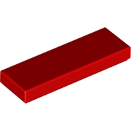 Lego destička 1x3 hladká, červená (4533742)